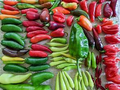 Colorful assortment of fresh peppers